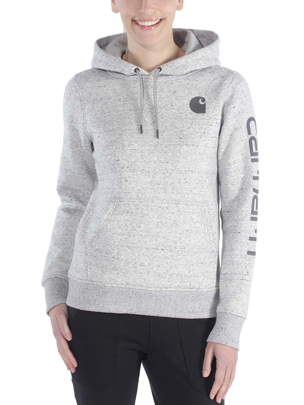 Carhartt&#x20;102791&#x20;Clarksburg&#x20;l&#x2F;s&#x20;Hooded&#x20;Sweatshirt&#x20;-&#x20;Asphalt&#x20;Heather