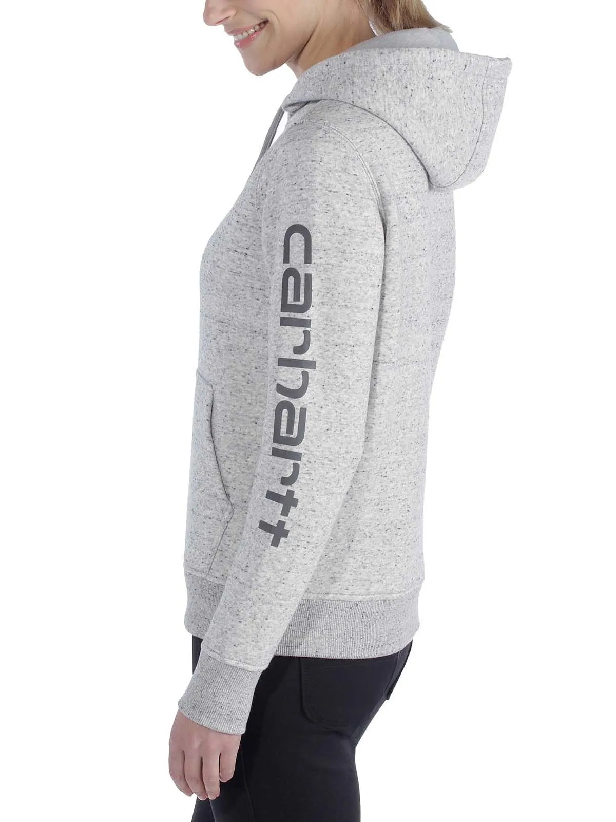 Carhartt&#x20;102791&#x20;Clarksburg&#x20;l&#x2F;s&#x20;Hooded&#x20;Sweatshirt&#x20;-&#x20;Asphalt&#x20;Heather