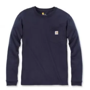 Carhartt&#x20;103244&#x20;Women&#x27;s&#x20;Pocket&#x20;l&#x2F;s&#x20;T-Shirt&#x20;-&#x20;Navy
