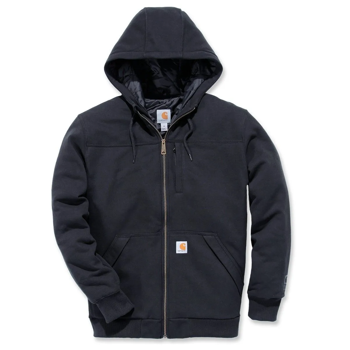 Carhartt&#x20;103312&#x20;Rockland&#x20;Quilt&#x20;Lined&#x20;Full&#x20;Zip&#x20;Hooded&#x20;Sweatshirt&#x20;-&#x20;Black
