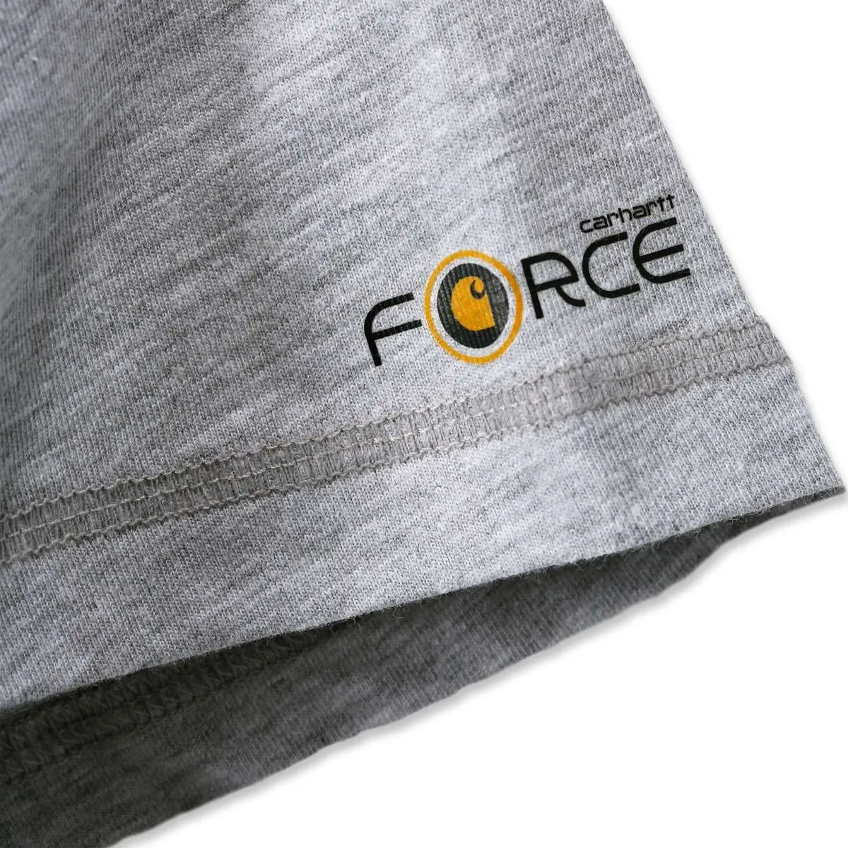 Carhartt&#x20;103569&#x20;Force&#xAE;&#x20;Cotton&#x20;Delmont&#x20;Pocket&#x20;Polo&#x20;-&#x20;Heather&#x20;Grey