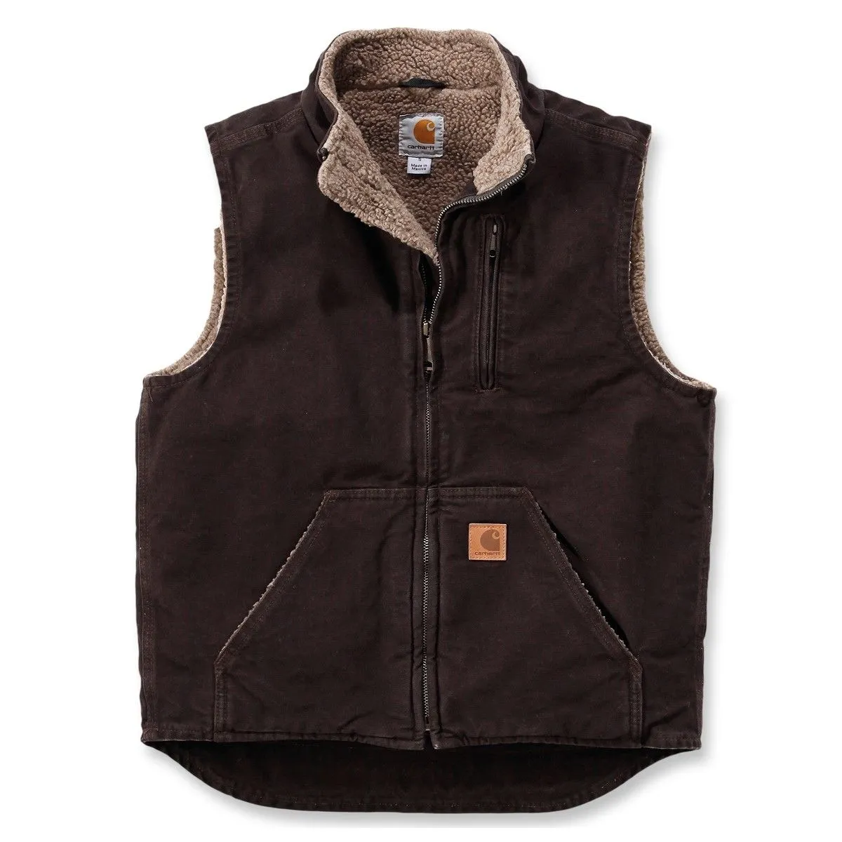 Carhartt&#x20;V33&#x20;Sale&#x3A;&#x20;Mock&#x20;Neck&#x20;Vest&#x20;-&#x20;Dark&#x20;Brown
