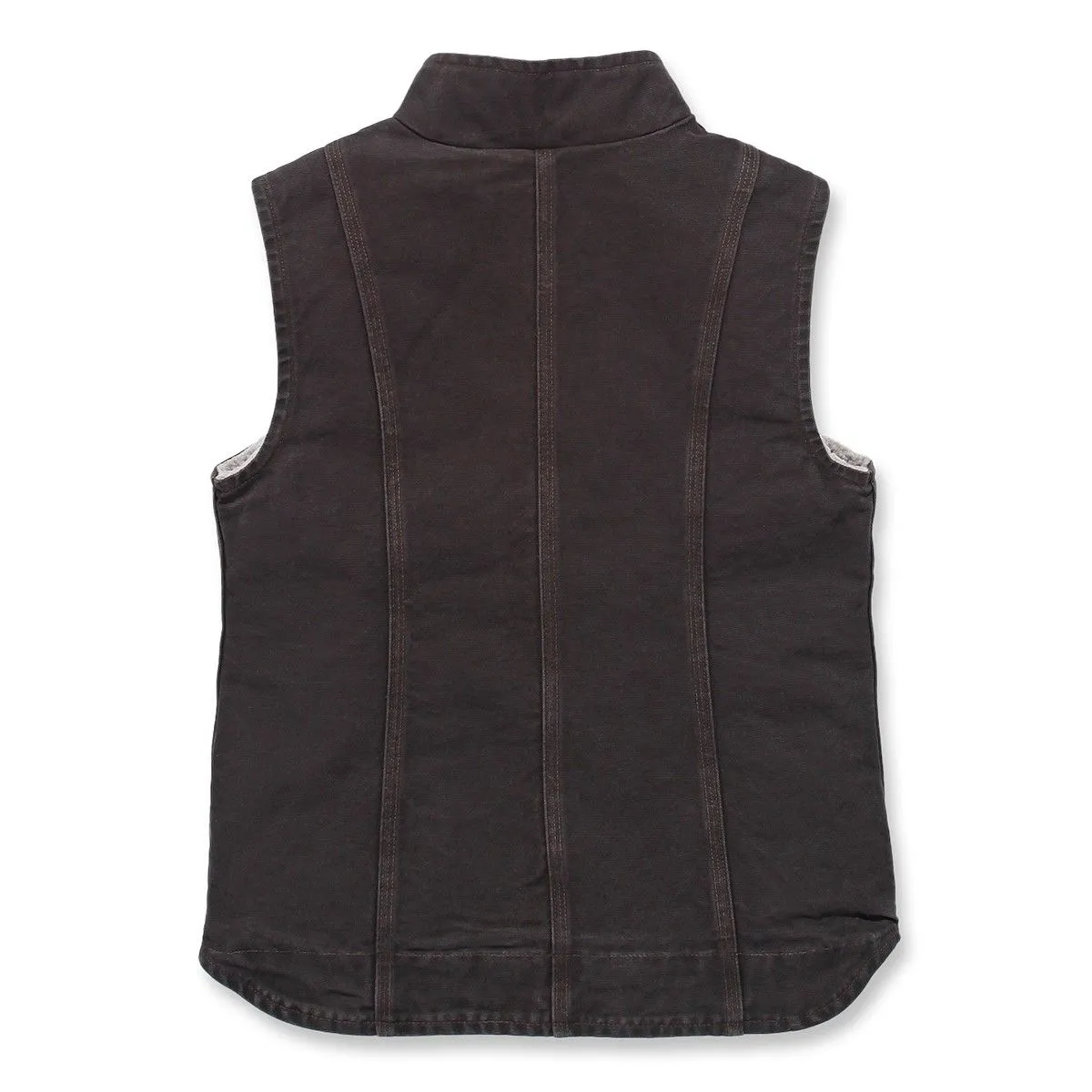 Carhartt&#x20;WV001&#x20;Women&#x27;s&#x20;Sandstone&#x20;Mock&#x20;Neck&#x20;Vest&#x20;-&#x20;Dark&#x20;Brown