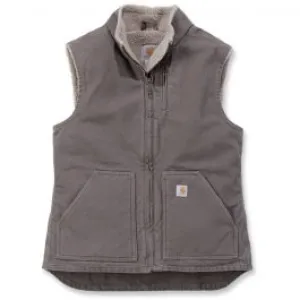 Carhartt&#x20;WV001&#x20;Women&#x27;s&#x20;Sandstone&#x20;Mock&#x20;Neck&#x20;Vest&#x20;-&#x20;Taupe&#x20;Grey