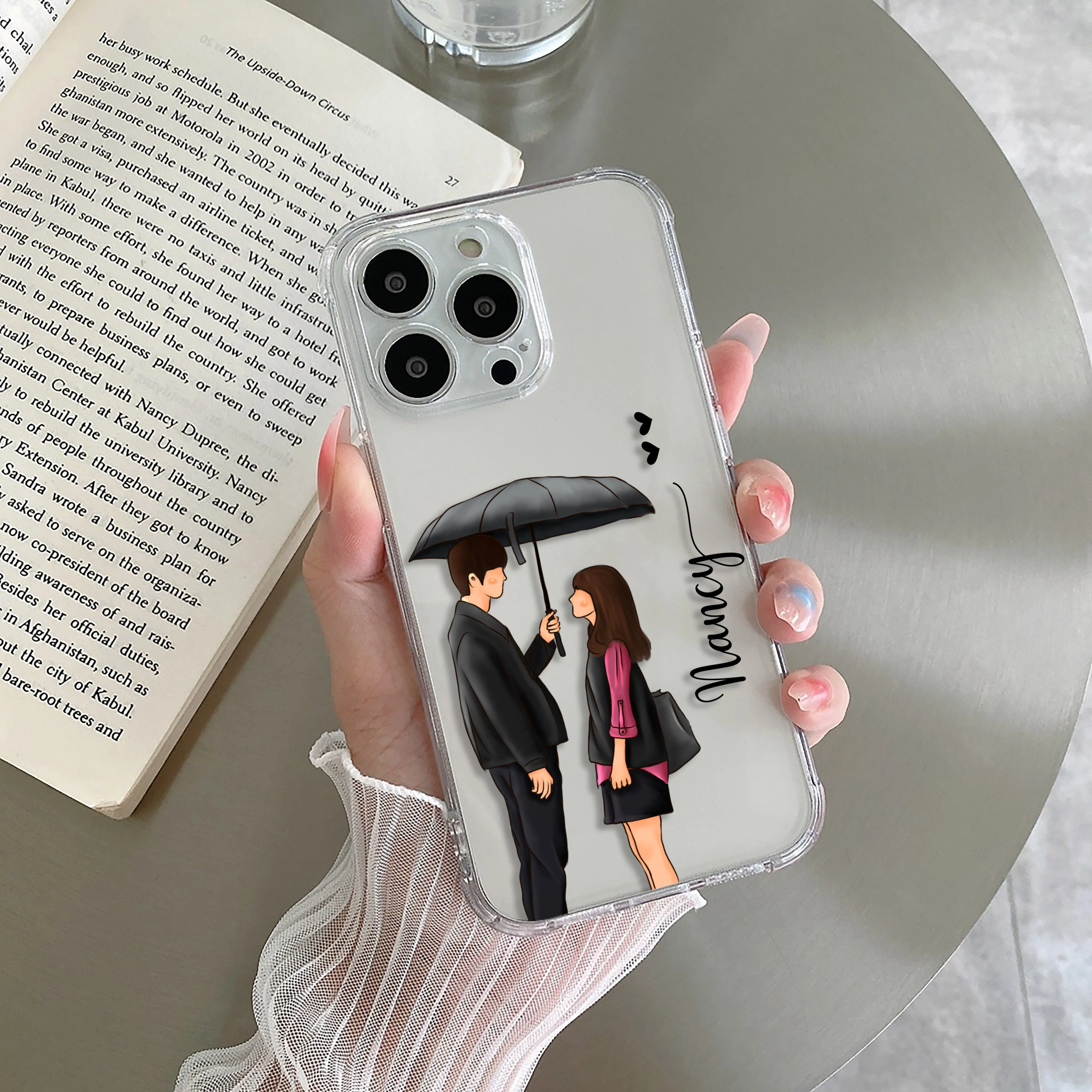 Caring Couple Customize Transparent Silicon Case For Motorola