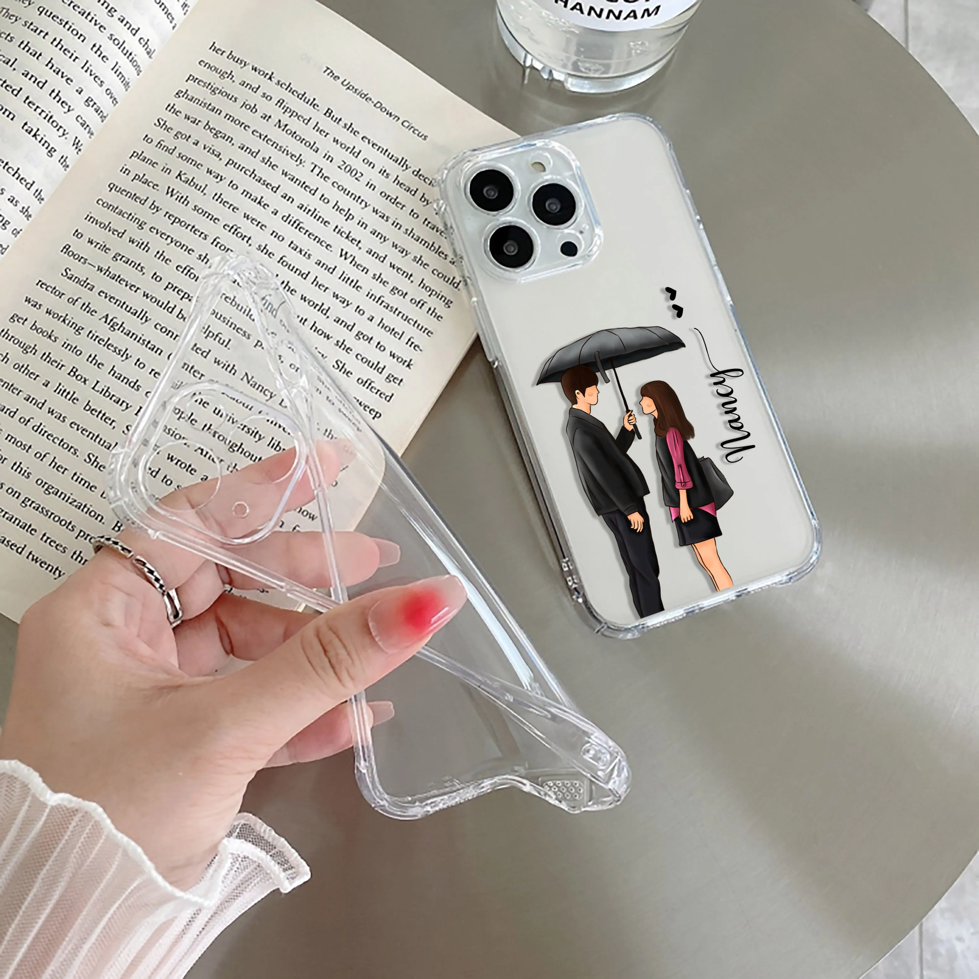 Caring Couple Customize Transparent Silicon Case For Motorola