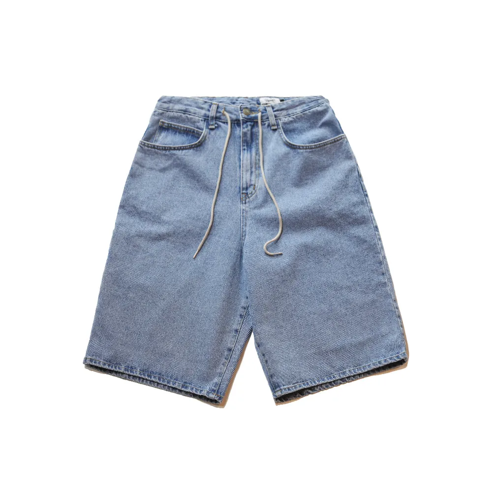 CARPENTER LOOSEFIT DENIM SHORT PANTS BLUE