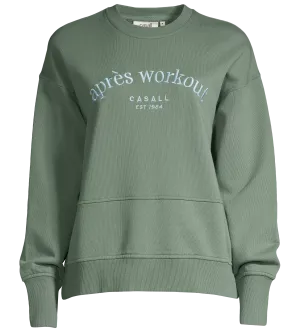 Casall Women&#x27;s Terry Spring Crew Neck Dusty Green | Buy Casall Women&#x27;s Terry Spring Crew Neck Dusty Green here | Outnorth