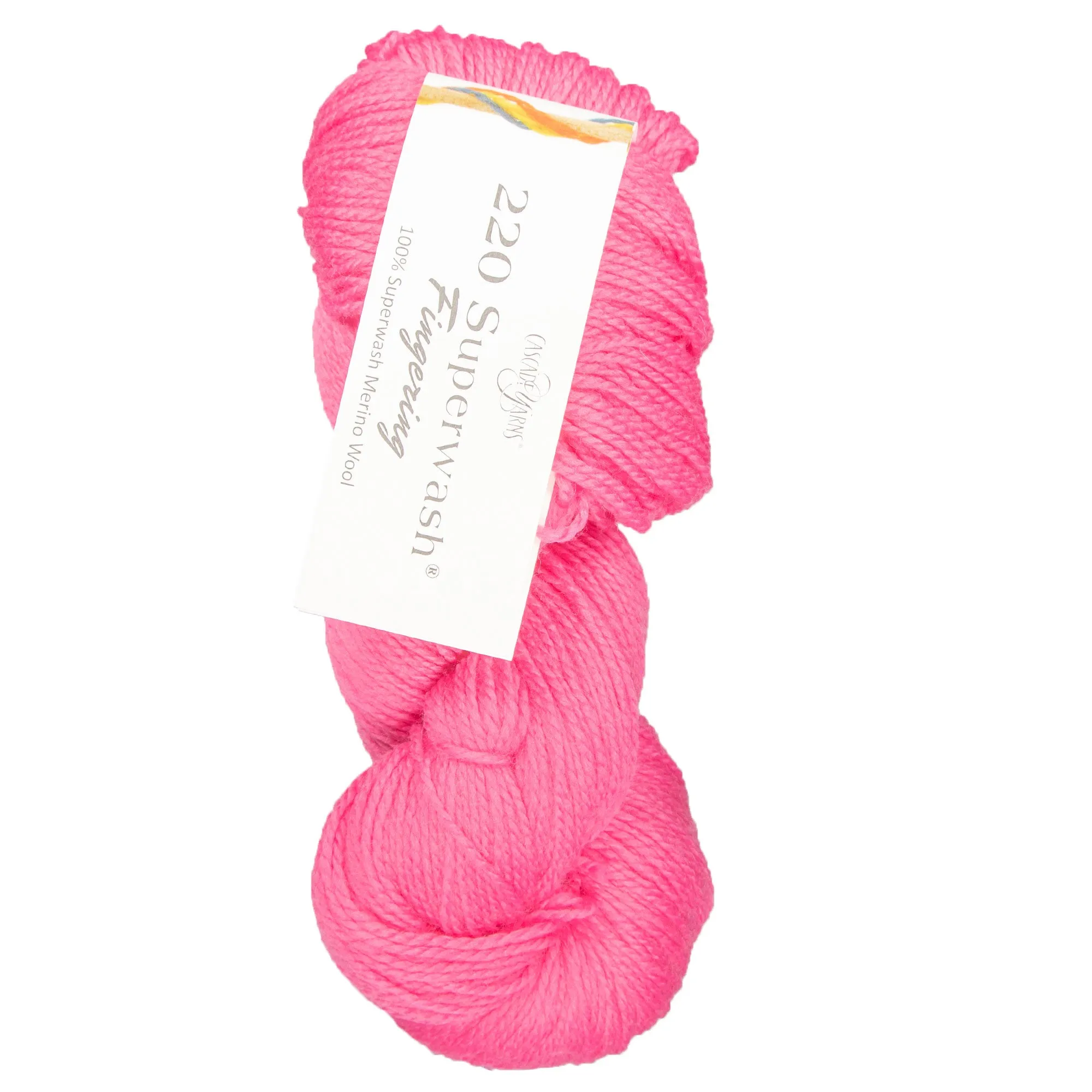Cascade Yarns 220 Superwash Fingering Yarn - 23 Azalea Pink