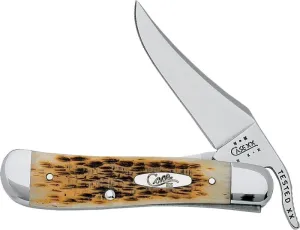 CASE 260 Folding Pocket Knife, 2.7 in L Blade, Tru-Sharp Surgical Stainless Steel Blade, 1-Blade, Amber Handle :EA: QUANTITY: 1