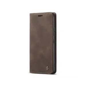 Caseme Magnetic Flip PU Leather Wallet Case for iPhone XS Max - Brown