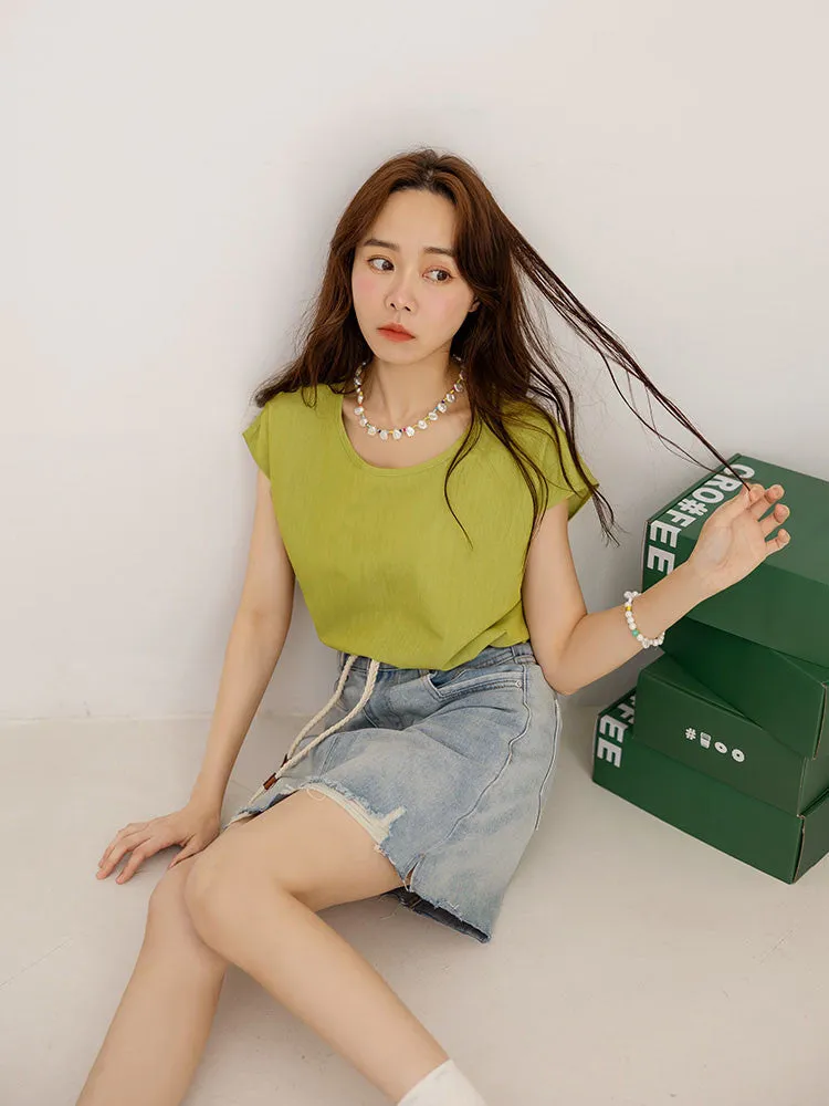Casual Basic Solid Ruched Loose Blouse Top