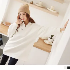 CASUAL HIGH NECK LONGLINE LONG SLEEVE TOPS