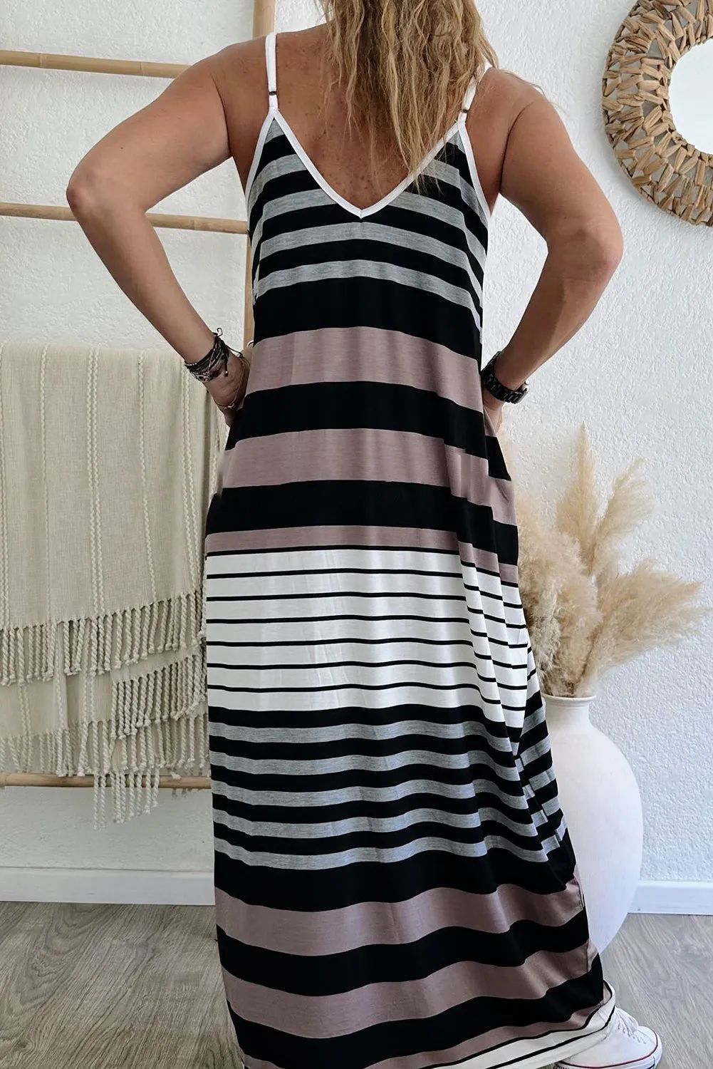 Casual Summer Striped Maxi Dress