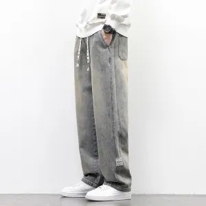 Casual Versatile Loose Fit Straight Washed Trendy Jeans