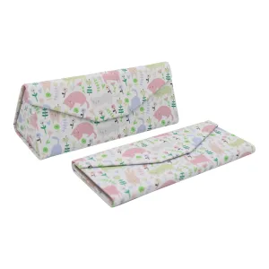 Cats & Flowers Glasses Case – Cute Animals – Vegan Leather