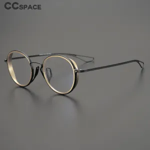 CCspace Unisex Full Rim Round Handcrafted Frame Eyeglasses 54619