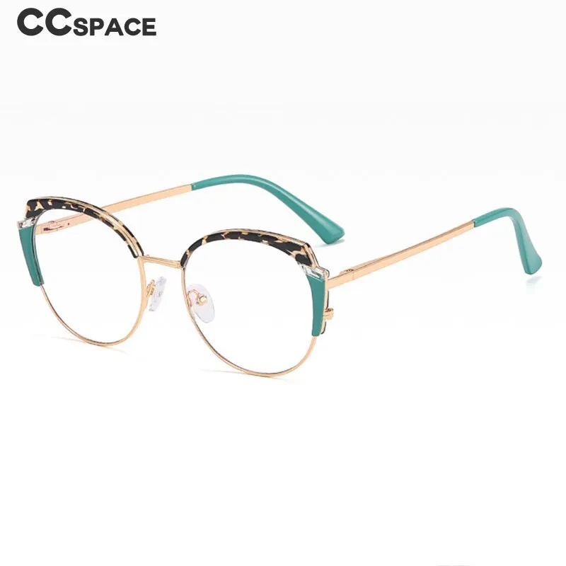 CCspace Women's Full Rim Square Tr 90 Titanium Eyeglasses 55383
