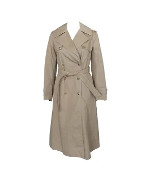 Celine Macadam Logo BUtton Trench Coat Stitch Beige DXBS2017