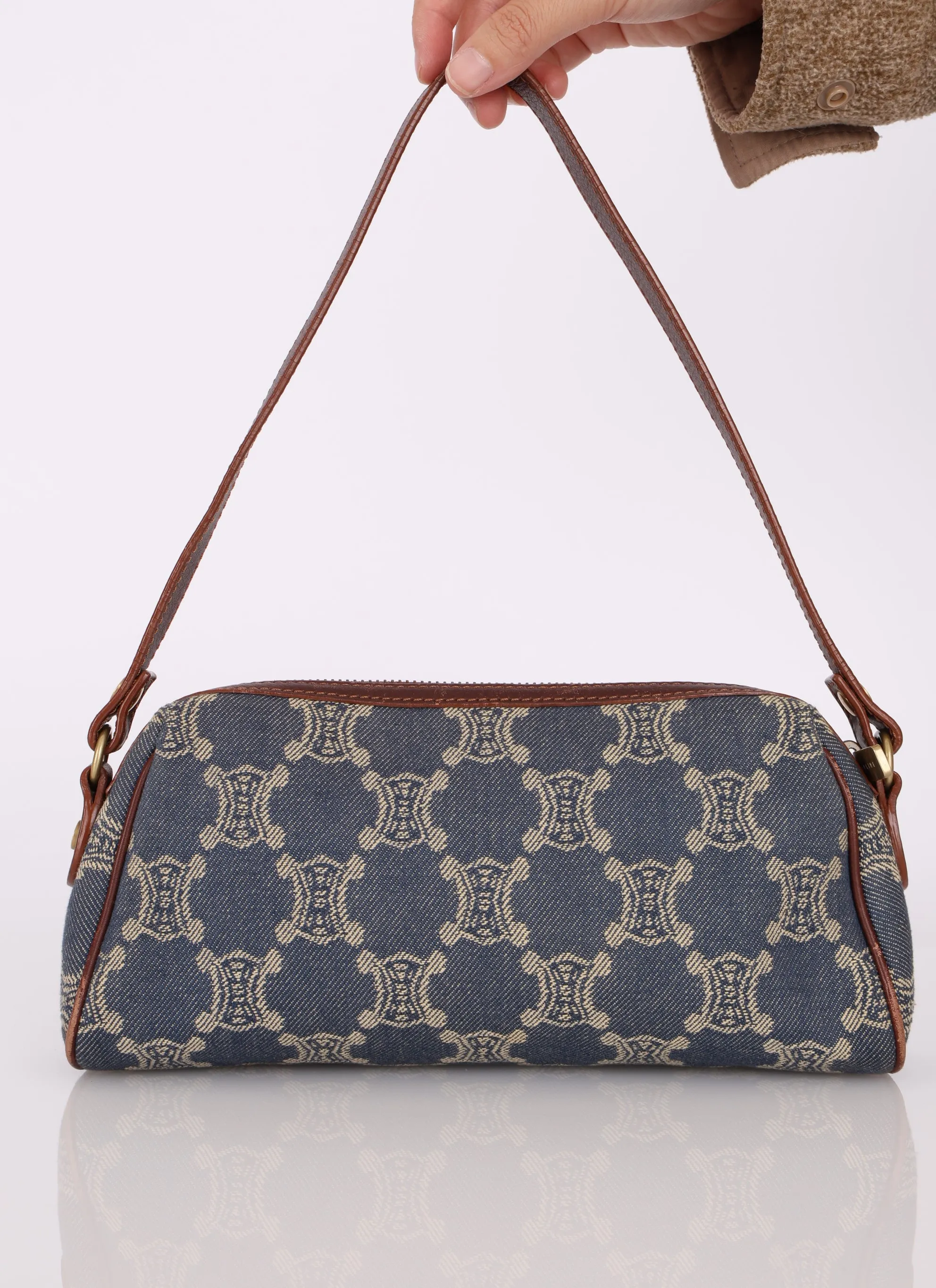 Celine Triomphe Denim Shoulder Bag