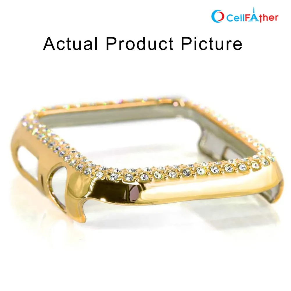 Cellfather iWatch Bling Diamond Hard PC Case cover 45mm- Gold