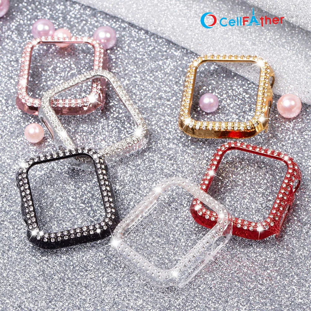 Cellfather iWatch Bling Diamond Hard PC Case cover 45mm- Gold