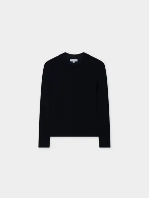 Center Design Sweater-Navy
