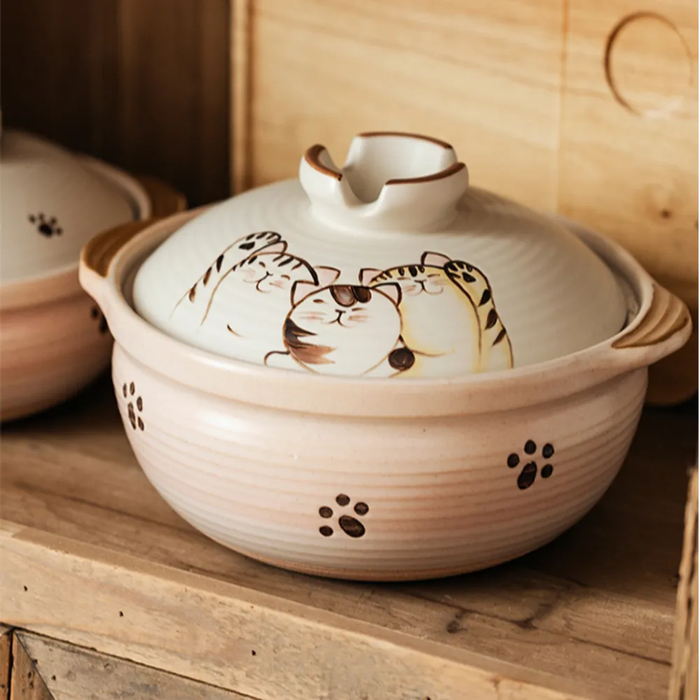 Ceramic Cat Pattern Pots