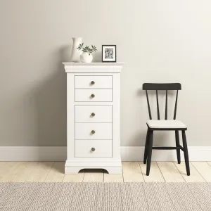 Chalbury 5 Chest of Drawers in Warm White
