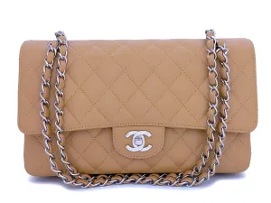 Chanel Beige Caviar Medium Classic Double Flap Bag SHW