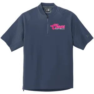 Chaos - New Era Cage Short Sleeve 1-4-Zip Jacket with Chaos Softball (DopeDtyle Font) - Navy (NEA600)