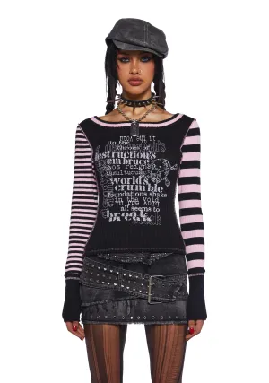 Chaotic Break Long Sleeve Tee