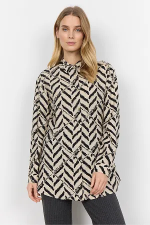 CHEVRON PRINT BLOUSE