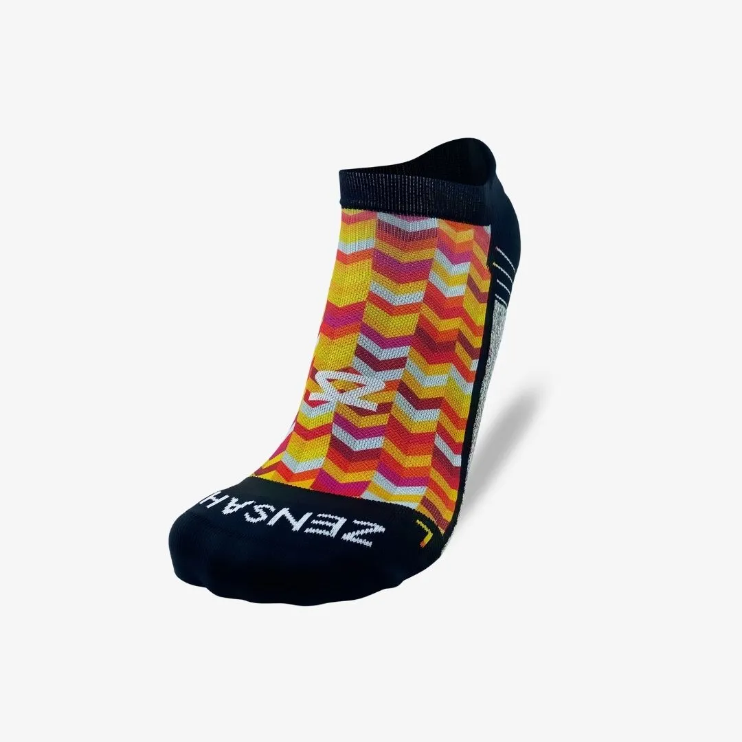 Chevrons Running Socks (No Show)