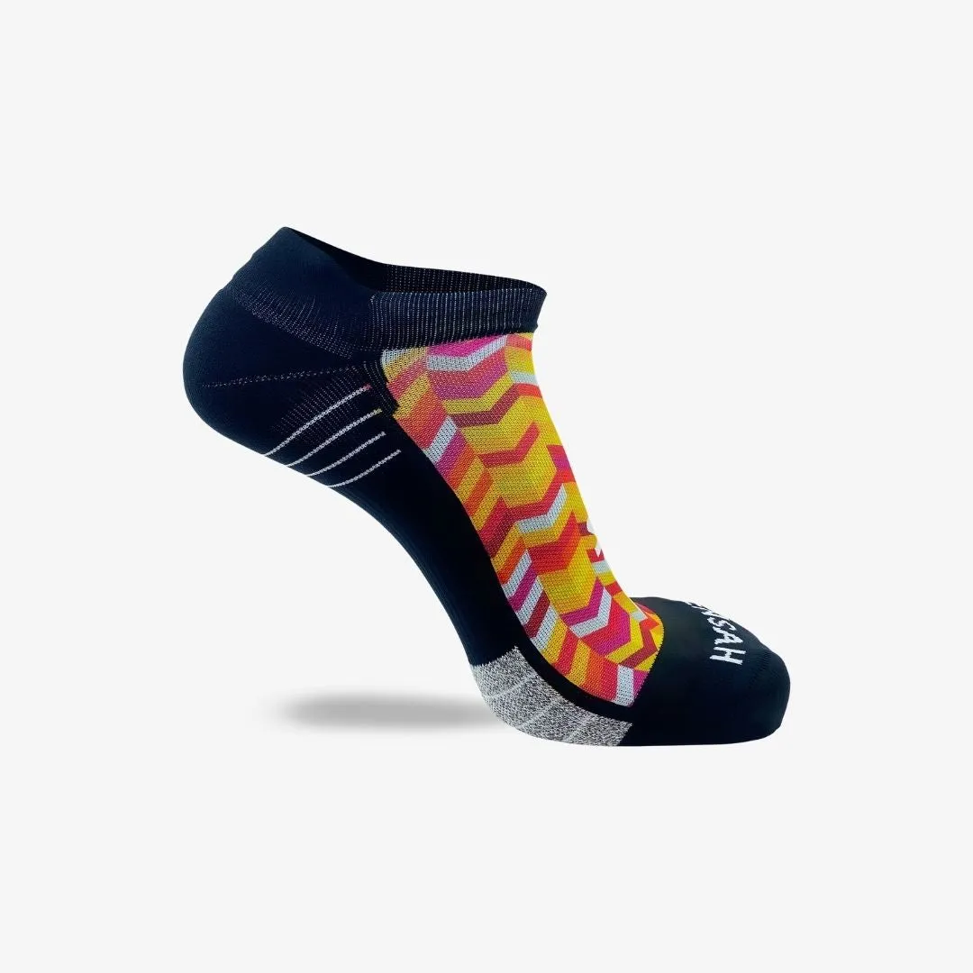 Chevrons Running Socks (No Show)