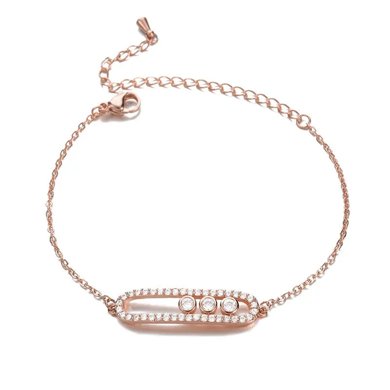Chic and Minimal Style Rhinestone Bracelet
