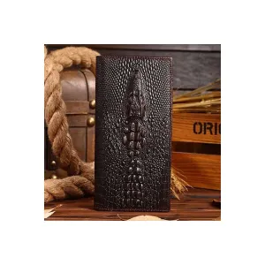 Chic CrocGloss Crocodile Pattern Standard Wallet