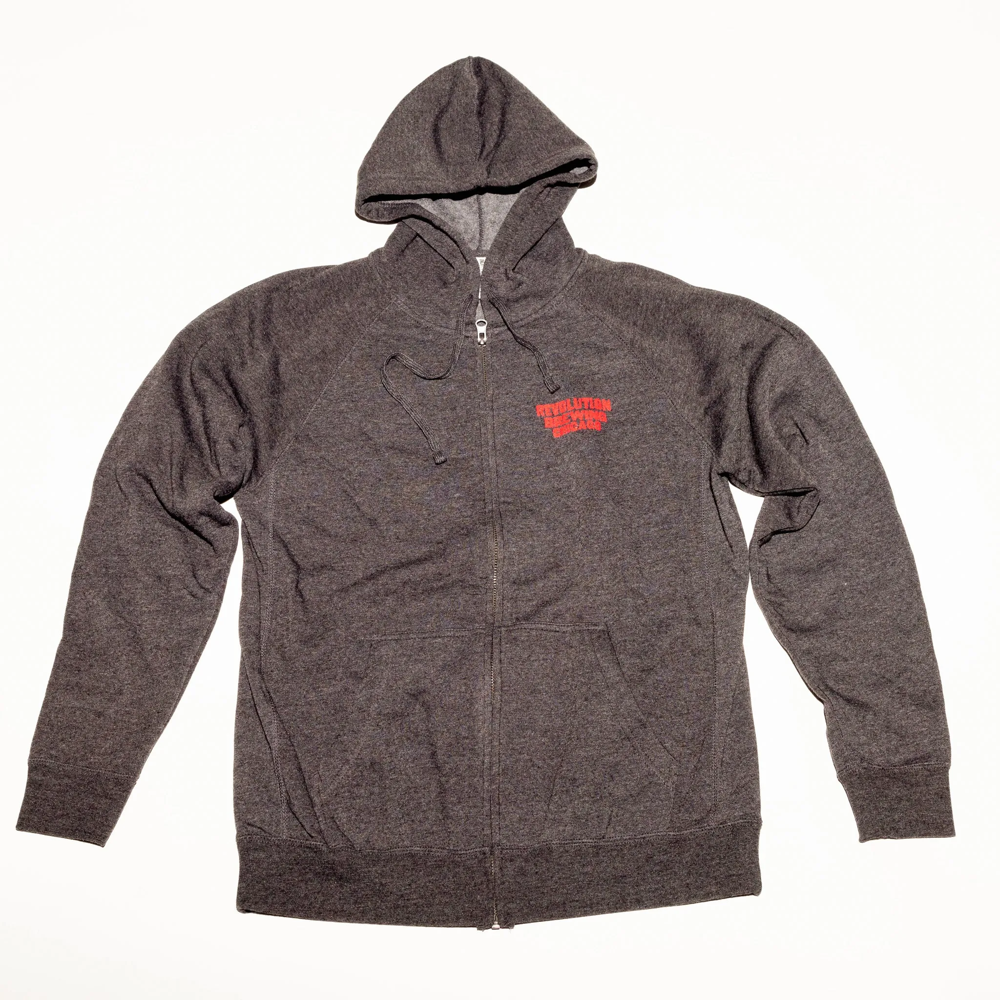 Chicago Flag Zip-Up Hoodie - Charcoal Heather