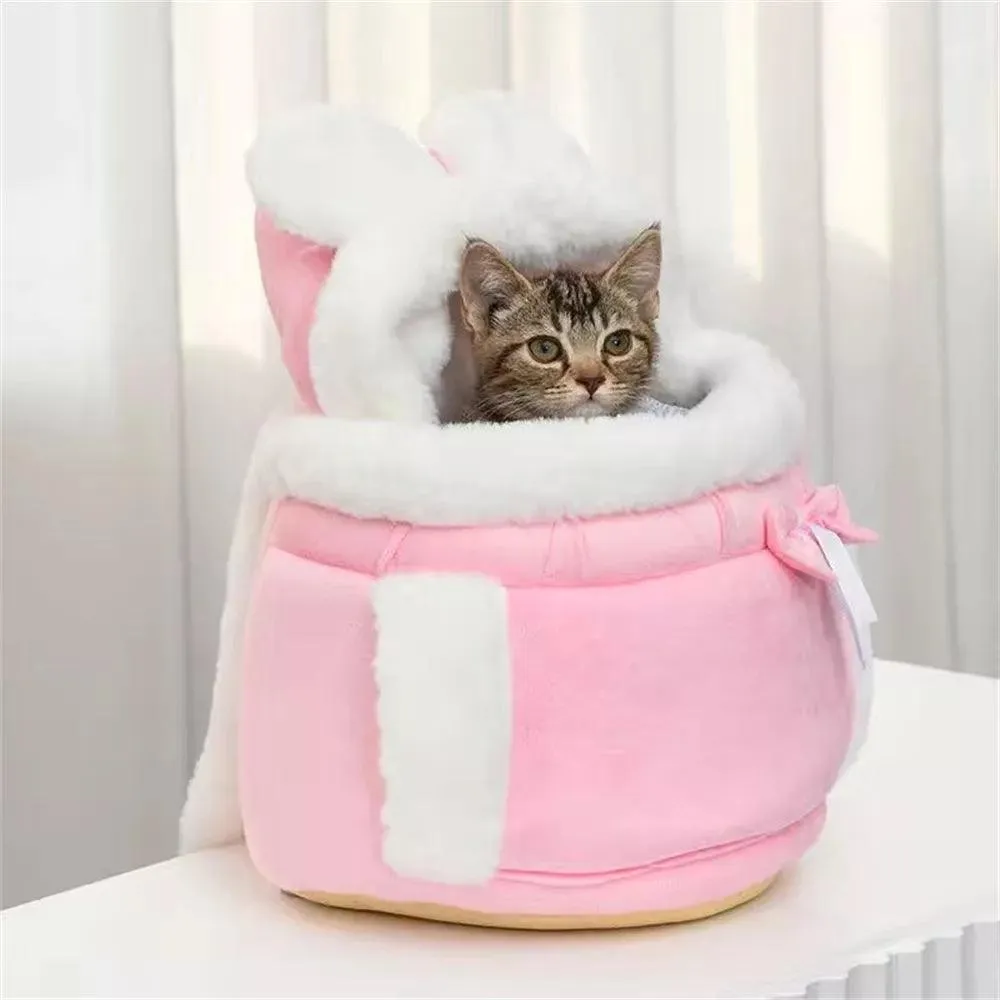 Chihuahua Winter Velvet Dog Carrier Backpack: Cozy & Stylish Travel Companion