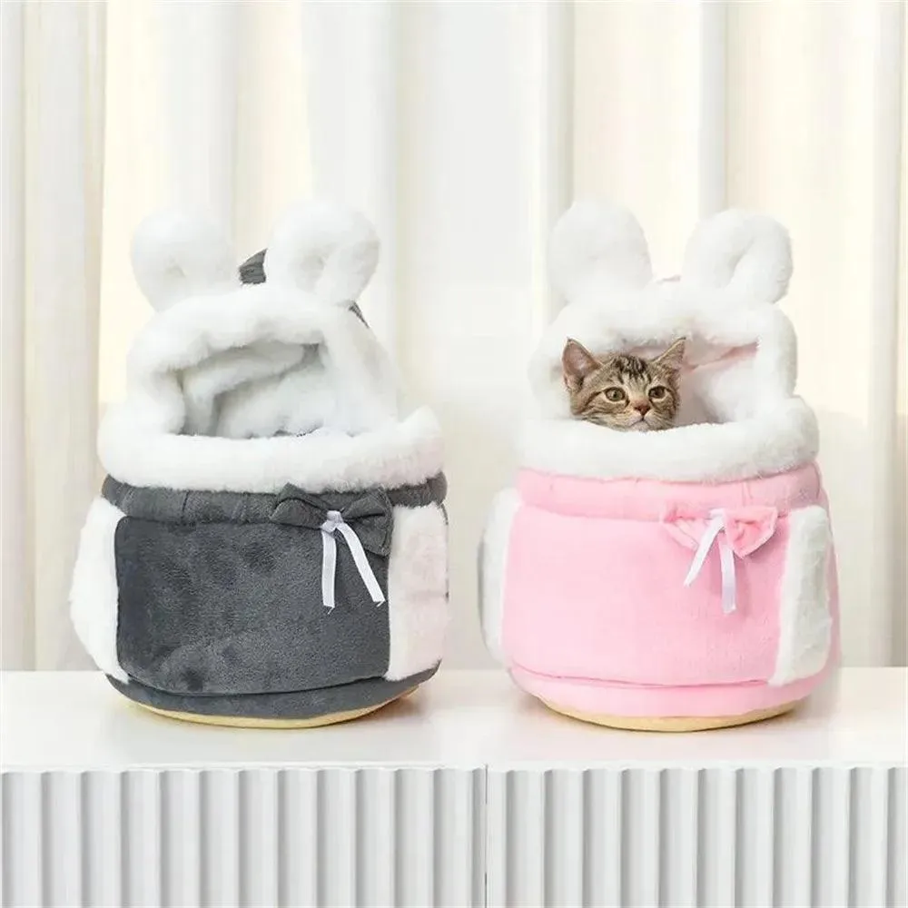 Chihuahua Winter Velvet Dog Carrier Backpack: Cozy & Stylish Travel Companion