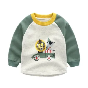 Children's Thickened A Cotton T-shirt Cartoon Top