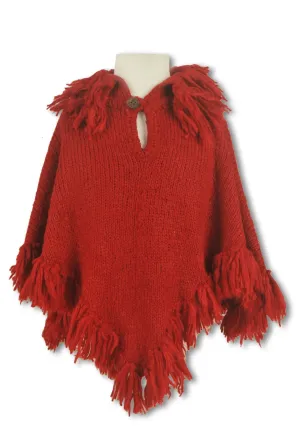 Children's Warm Poncho with Button Closure Children's Warm Poncho with Button Closure