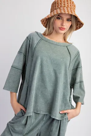 Chill Out Set {Top} by Easel - Pacific Green