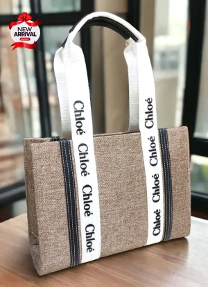 Chloe-Inspired Tote Bag for Girls with Unique Design (Beige-B)