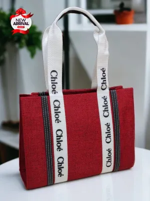 Chloe-Inspired Tote Bag for Girls with Unique Design (Red)