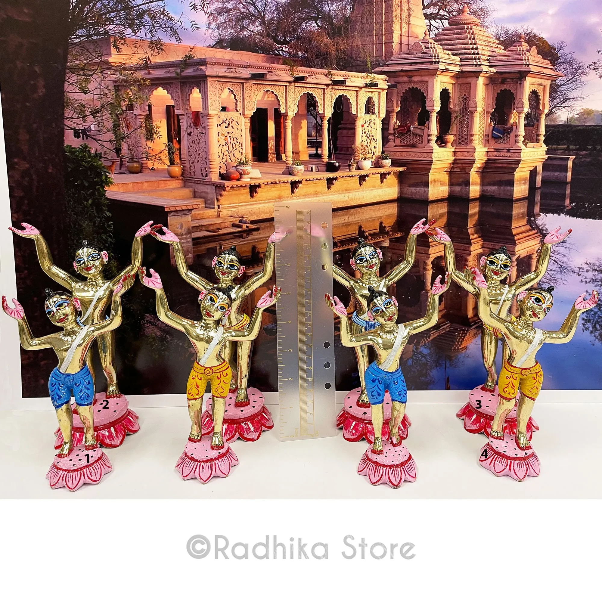 Chota Sri Sri Gaura Nitai -  Choose - 6 or 7 Inch Brass Deities