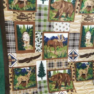 Christmas Plaid Elements Printed Polar Fleece Design 156 - 1.85M Panel