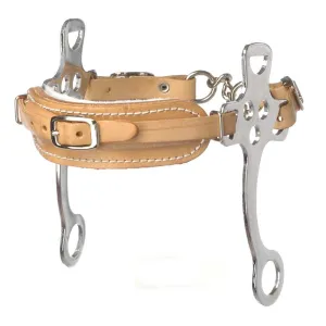 Chrome Plated Hackamore w/ Fleece Lined Leather Noseband