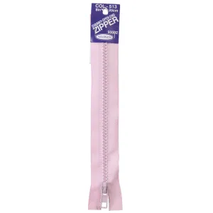 Chunky Open End Zip, Pink