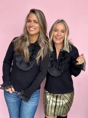 City Chic Ruffle Sweater-FINAL SALE